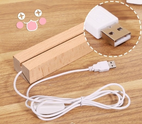 kopen OEM DIY Verlichting Helder Acryl Verlichting Stand Desk Blank Warm Led Met USB-opladen online manufacture