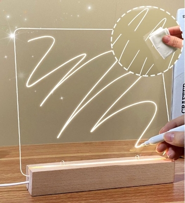 kopen Uniek ontwerp Dry Erase Board Light Up Acrylic Stand met licht voor bureau Memo Home online manufacture