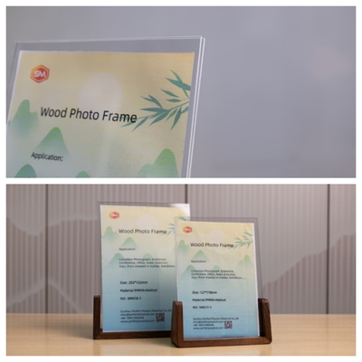kopen Houten basis gesneden in de vorm van een U A5 Acryl foto frame portret foto frame online manufacture