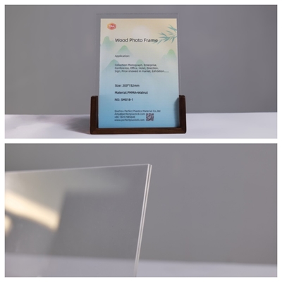 kopen Gepersonaliseerd glas 2 pak Acryl fotoraam met houten basis online vervaardiging