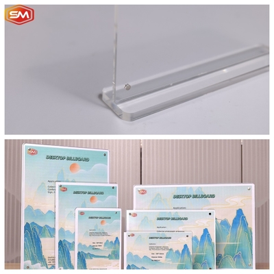 kopen A6 Duidelijk dubbelzijdig fotoraam tafelblad T-vorm Magnetische acrylbordhouder online manufacture