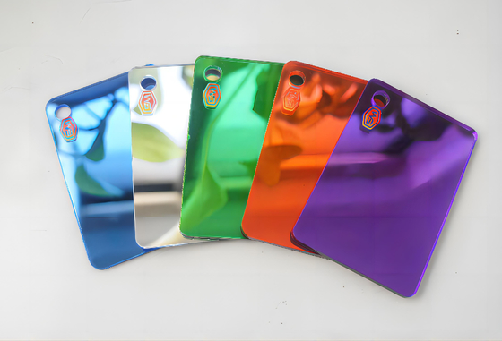Gepersonaliseerd Rozen zilvergoud spiegel Acrylplaat Plastic met PE beschermende film