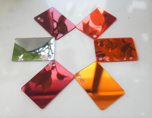 Kleverige gekleurde spiegel Acrylgoud zilver met PE-film Plastic Board Panels