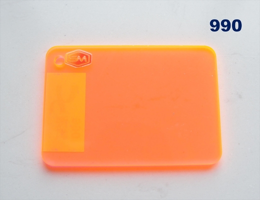 Geel Groen Oranje Fluorescerend PMMA Plexiglas Acrylplaat Op maat Glanzend