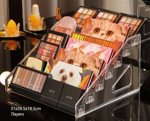 Meerdere lagen Duidelijke PS Acryl Make-up Box Display Cosmetische Box Organisator opslagdoos