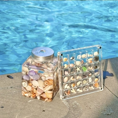 Hoog transparante DIY Magnetische zeeschelpencollectie Duidelijke Acryl Display Case Voor reizen