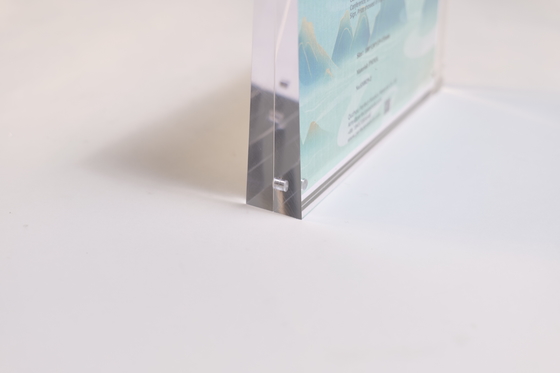 Duidelijk acrylmagnetisch fotoraam 8 x 12 Digitaal fotoraam met horloge display
