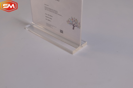 Advertentie Foto Frame T-vorm Acryl bordhouder Display Stand voor tafel Dubbel paneel