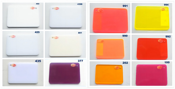 Gekleurde acrylplaat PMMA 3mm Custom Cast Acrylic voor laser snijden