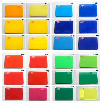 Op maat gemaakte gegoten gekleurde acrylplaat voor verschillende klantvereisten 4x6 acrylplaten