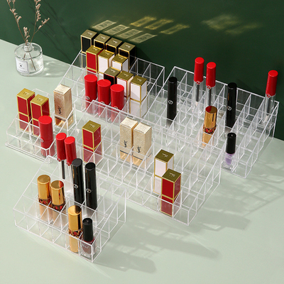 Kwaliteit gegarandeerde acryl cosmetische doos transparante lippenstift opslag doos display rack