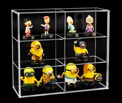 Persoonlijke grootte en logo transparante heldere acryl displayboxen voor verzamelobjecten stofdichte behuizing