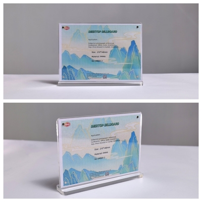 A4 A5 A6 Grootte T-vorm Magnetische acrylbordhouder Tafeltop Display voor kantoor