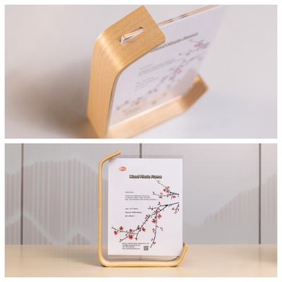 Gepersonaliseerd Half Frame Houten Acryl Foto Frame voor Bedroom Office