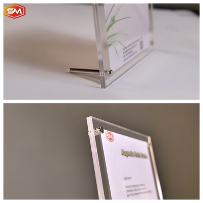 Acrylische fotoframe standhouder met schroef bureau foto poster frame
