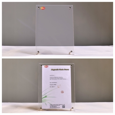 Vierkante geschenk dubbelzijdig aangepaste dikte acryl fotoraam met stand