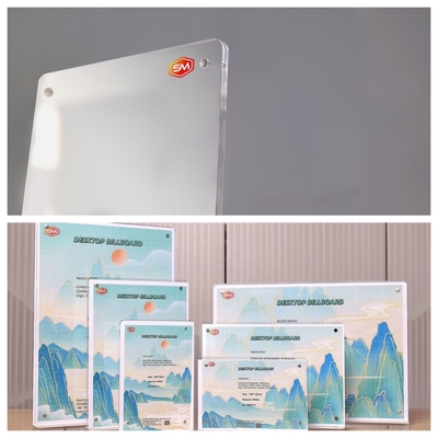 Fabriek Magnetische T-vorm acryl bordhouder vrijstaande Perspex tafel kaart invoegsel