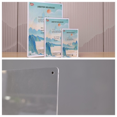 A4 A5 A6 gegoten magnetische T-vormige acrylbordhouder voor dubbelzijdig display