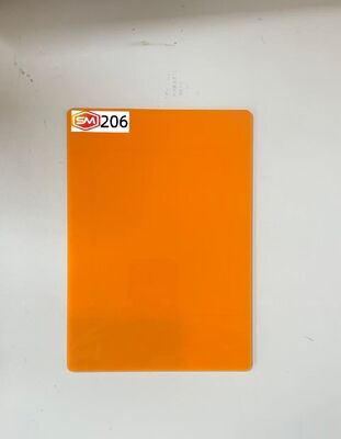 Vibrant oranje gegoten acrylplaat 20 mm dik krasbestendige panelen voor het ontwerp van retail armaturen