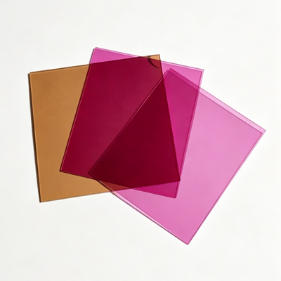 Pink Clear Acrylic Sheet with High Light Transmission and Excellent Machinability for Cosmetic Display Rack